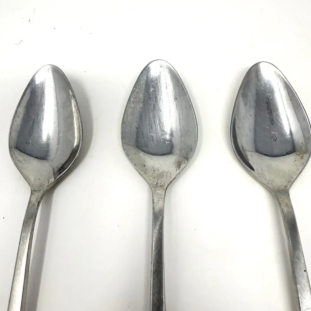 International Stainless Deluxe Danish Scroll Tablespoons Set of 3 Spoons 7.25 in